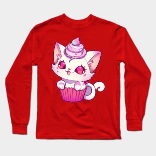 Cupcake Kitty Long Sleeve T-Shirt